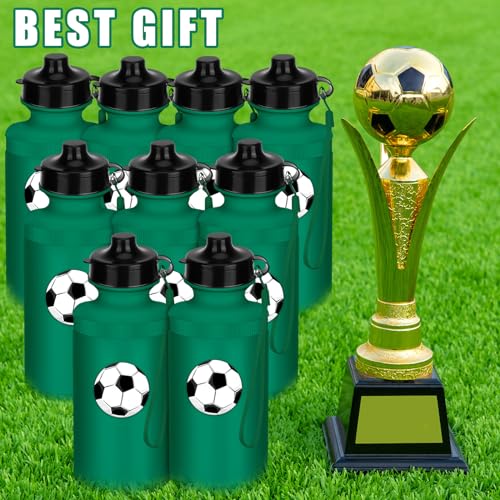 Zubebe 36 Pcs Sports Water Bottles Bulk Squeeze Reusable Bpa-free Plastic Water Bottles End of the Year Gifts Summer Gifts for Students School Travel Hiking Cycling Event Team Gift - color: Dark Green