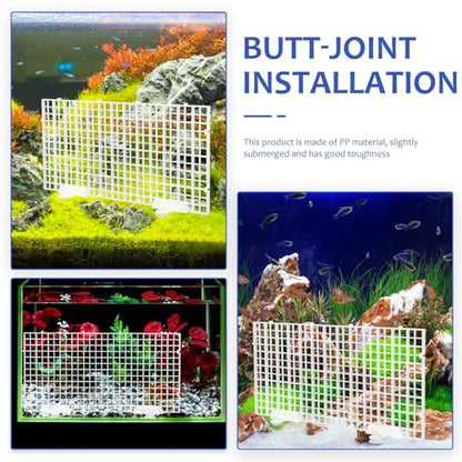 Aquarium Bottom Filter Board and Fish Tank Isolation Plate Set, Plastic Grid Divider 30x15cm with Suction Cups for Aquarium Separation and Breeding