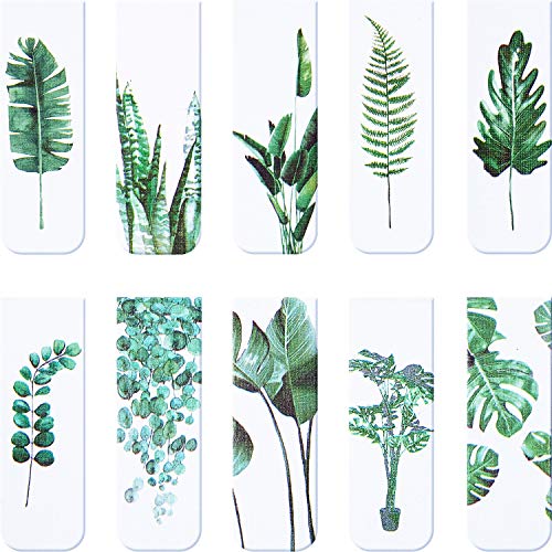 Chinco 10 Pieces Magnetic Bookmarks for Women Magnets Page Markers Clip Assorted Book Markers Set for Teachers Reading Gifts(Tortoiseshell Leaf) - style: Tortoiseshell Leaf