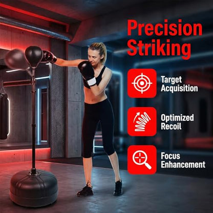 Boxing Bar Punching Bag, Spinning Reflex Bar Adjustable Height 48 to 78 Inches, Suitable for Boxing, MMA, Muay Thai