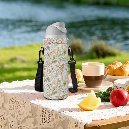 Neoprene Water Bottle Carrier Bag with Adjustable Shoulder Strap,Insulated Water Bottle Cover for Stainless Steel/Glass/Plastic Bottles - color: BC-53, size: 500ml