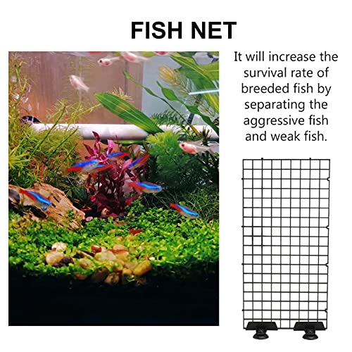 Hemobllo Fish Net Segregation Board for Aquarium Large Size Fry Box Grid Divider Plate Clamp- 2 Pieces Set