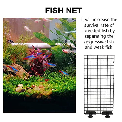 Hemobllo Fish Net Segregation Board for Aquarium Large Size Fry Box Grid Divider Plate Clamp- 2 Pieces Set
