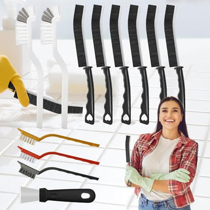 Crevice Cleaning Brush Set–12-Piece Household Gap Deep Cleaning Supplies, Perfect for Small Spaces