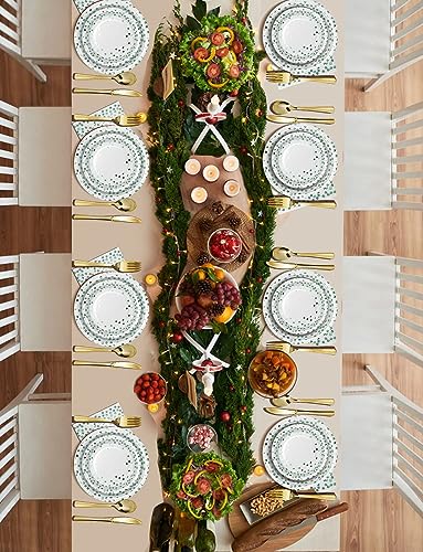 Nkaiso 141Pcs Green Dot Paper Plates and Napkins Party Supplies-20 Guests - color: Green