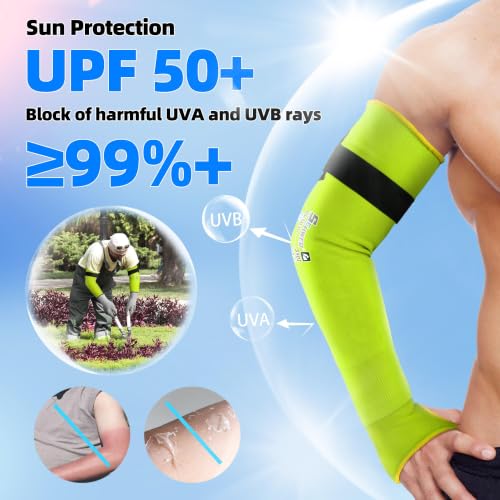 Schwer 18in AIR-SKIN A6 Cut Resistant Arm Sleeves for Gardening, S901 - color: Yellow, size: 18 In-1 Pair