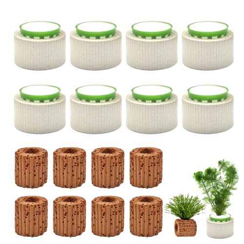 16 Pack Aquarium Plant Weights, Aquatic Plants Fixed Ring Set, Anti-Floating Ceramic Aquarium Plant Rings, Aquarium Landscape Decoration Fish Tank Accessories 1.8 x 1.3 Inch - size: 16PCS