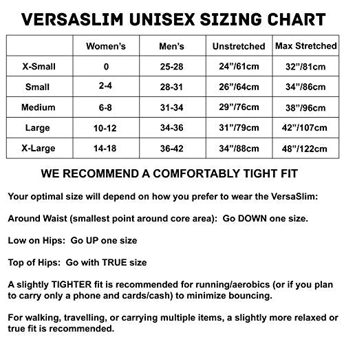 Sporteer VersaSlim Running Belt - Low-Profile Workout Waist Pack for Gym & HIIT - Zero-Bounce Minimalist Phone Holder for Activewear - Nylon Spandex Blend (Black, Small) - size: Small