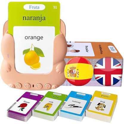 Bilingual Talking Flash Cards for Kids - Test Mode, Spanish - color: Spanish Orange