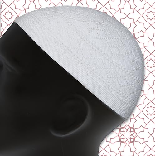 Muslim Prayer Rug Prayer Beads Kufi Hat for Men and Women 100% Breathable Black Skull Beanie Traditional Desing Prayer Mat Eid Ramadan Gifts Islamic Set Salah Mat Taffeta Fabric Soft (Pink) - color: Pink