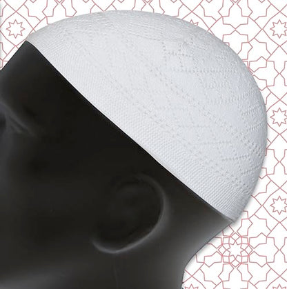 Muslim Prayer Rug Prayer Beads Kufi Hat for Men and Women 100% Breathable Black Skull Beanie Traditional Desing Prayer Mat Eid Ramadan Gifts Islamic Set Salah Mat Taffeta Fabric Soft (Pink) - color: Pink