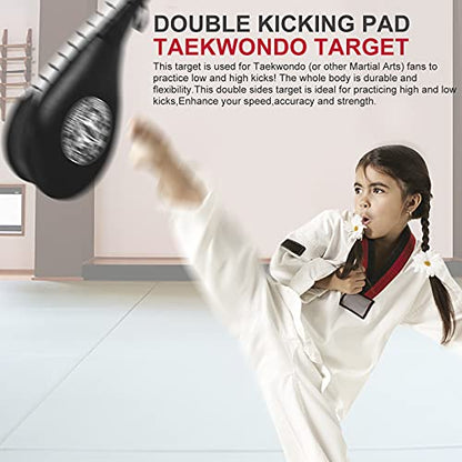 Taekwondo Kick Pads 2PK, Karate Martial Arts Training Equipment Kicking Target Pad, Double Strike Boxing Pads for Kids Youth Adult (Red&Black)