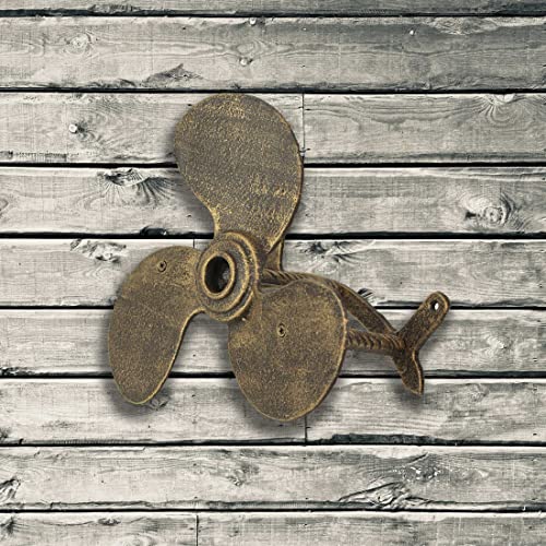 Garden Hose Holder Boat Propeller 10.5 Inch Cast Iron Bronze - color: Boat Propeller - Bronze