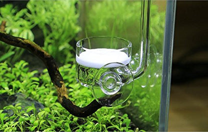 CO2 Diffuser Glass Reactor with U Shape Connecting Tube for Pollen Aquarium Plants Tank(CO2 Diffuser-Small Flat-Bottomed) - color: CO2 Diffuser-Small Flat-Bottomed