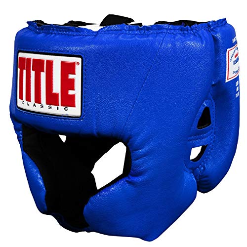 TITLE Boxing Classic USA Competition Headgear - Protective Gear for Sparring and Martial Arts, USA Boxing Approved - color: Blue, size: Small