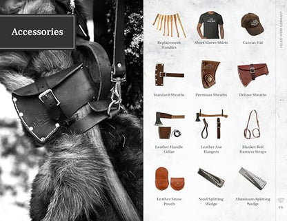 1844 Helko Werk Made in USA Genuine Leather Axe Hangers Pair Brown (8878A) | Frontier Collection Premium Leather Wall Hanging Straps Adjustable Buckle for Axes Hatchets Tools for Heavy Duty Display - color: Brown
