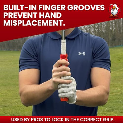 Golf Grip Trainer – Golf Training Aid for Correct Hand Positioning, Fits All Golf Clubs, Build Proper Grip Fundamentals for Consistent Practice - size: Medium (Fits Standard/Midsize Grips)