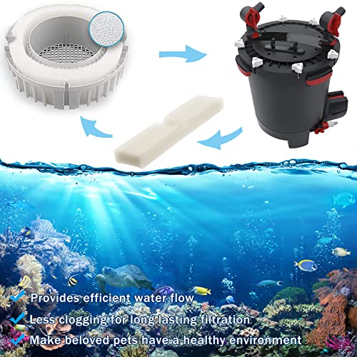 Podoy Fx4 Foam Filter Pads Replacement Compatible with Fluval FX5 / FX6 Canister Filter, Aquarium Bio Sponge Foam Filter Pads (12 Packs) - size: 12 Packs
