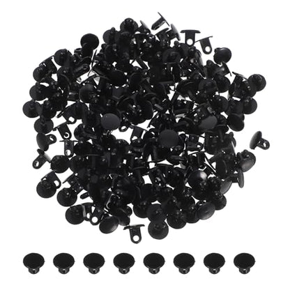 SOLUSTRE 100pcs Plastic Reflex Ball Threading Tube Buckle Headband Boxing Ball and Strings Connectors Toy Accessories for DIY Pet Toys Strings Black