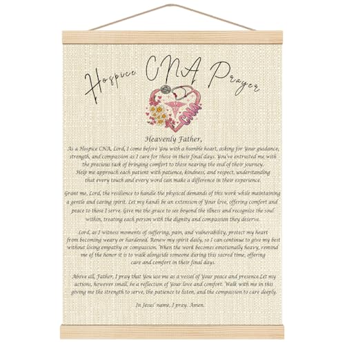Boat Wades Christian Hospice CNA Prayer Wall Art Poster Hanger Frame, Hospice Certified Nursing Assistant Nurse Appreciation Gifts, Prayer Wall Decor for Nursing Office School, 12x16 Inch - color: Hospice CNA