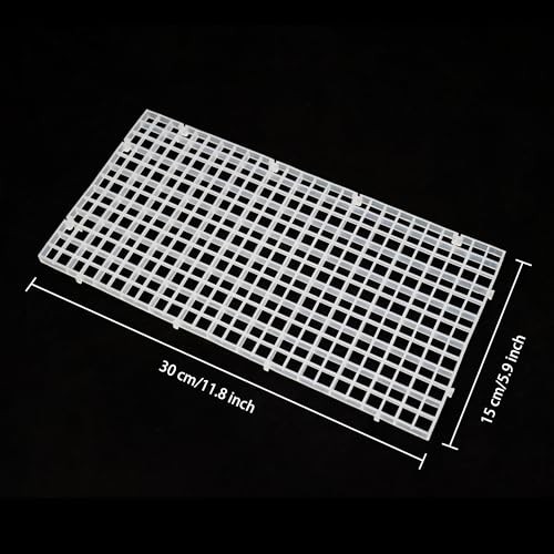 Aquarium Fish Tank Divider Plastic Egg Crate Filter Bottom Tray, S | 6pcs Plastic Grid - size: S 6pcs