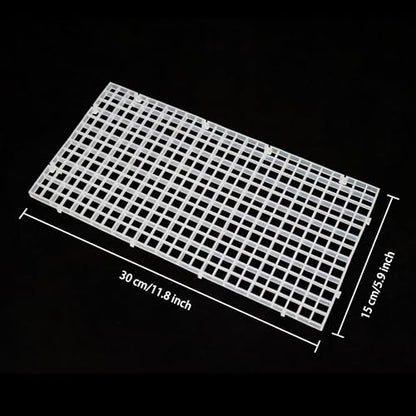 Aquarium Fish Tank Divider Plastic Egg Crate Filter Bottom Tray, S | 6pcs Plastic Grid - size: S 6pcs