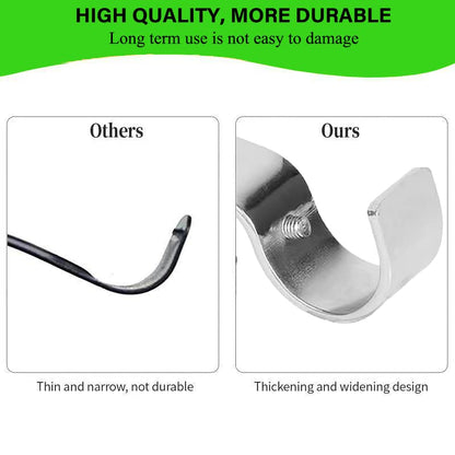 Premium Curtain Rod Brackets - 3 Pack Adjustable Wall Mounts, Curtain Rod Holders for 1 Inch Rod (Silver) - color: Silver-3Pack