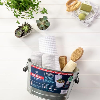 Behrens 5 Gallon Round Steel Tub (2 Tubs) - style: 2 Tubs