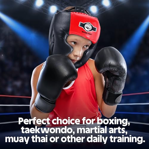 2 Pack & 1 Pack Boxing Headgear - Sparring Safety Head Guard for MMA, Kickboxing, Muay Thai, Boxing - Men, Women, Kids - color: Red, size: Small-Medium