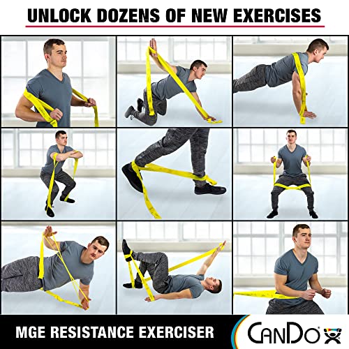 CanDo Multi-Grip 6 Foot Exercise Resistance Band with Hand/Foot Loops for Total Body Workouts, Training, Rehab, Stretching and Therapy - style: Medium