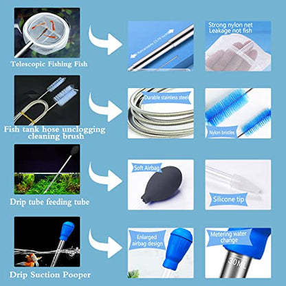Aquarium Fish and Shrimp Feeding Dish Set, Fish Shrimp Feeder Tube Kit, Perfect for Your Aquatic Pets, with Feeding Ring and Cleaning Brush - color: 2