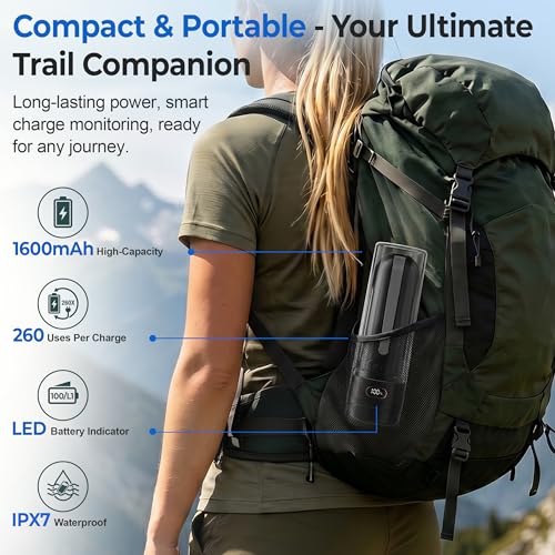 Electric Portable Bidet – Rechargeable Travel Bidet for Women Postpartum Care & Personal Hygiene | 3 Pressure Modes for Home Travel & Camping, Black - color: Black