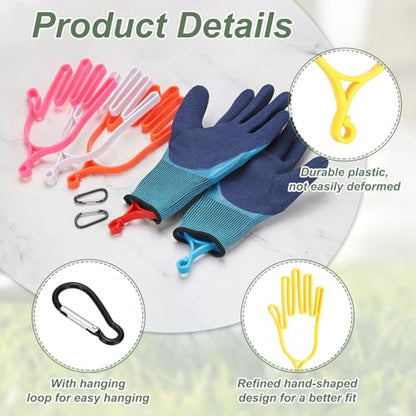 PATIKIL Golf Gloves Stretcher, Plastic Keeper Support Rack Holder Dryer Hanger Frame with Hanging Hook - color: Black/Yellow