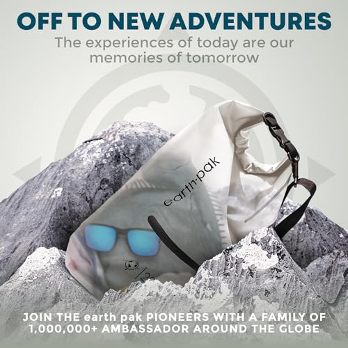 Earth Pak Waterproof Dry Bag with Zippered Pocket - Waterproof Dry Bag Backpack Keeps Gear Dry - color: Clear, size: 20L