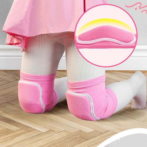 YYaaloa 3Pairs Knee Pads Sponge Knee Brace Breathable Flexible Elastic Knee Support for Volleyball, Dancing, Football, Yoga, Basketball, and Skating (Medium, Pink 3Pairs) - color: Pink 3Pairs