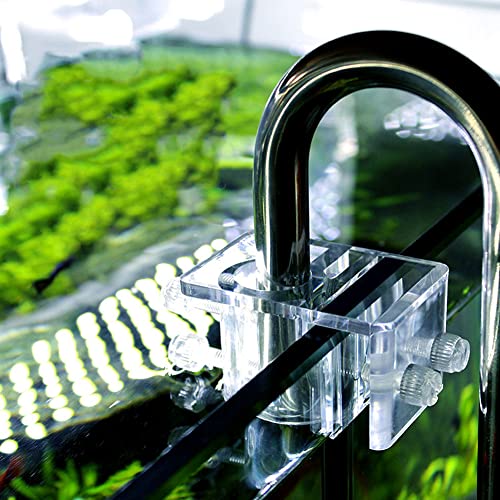 2PCS Clear Acrylic Aquarium Fish Tank Water Pipe Hose Fixing Clip Tube Clamp Holder for Holding Doing Pump Soft Hose