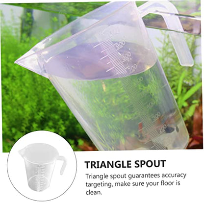 3 Pcs Aquarium Measuring Cup Triangle Spout Fish Tank Scale Cup Water Changing Fish Catching Tool
