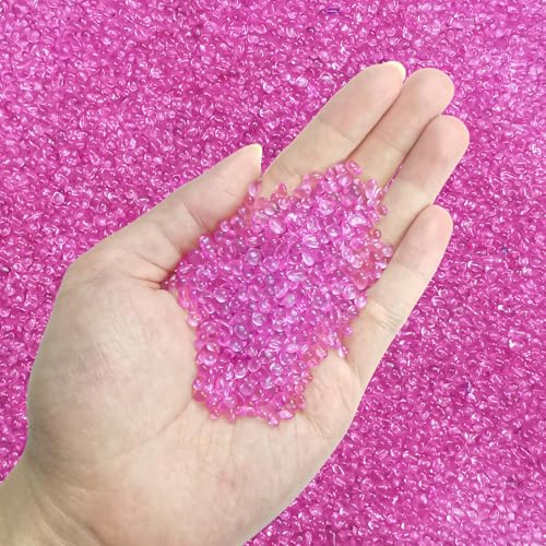 Keedolla 3 LB Fish Tank Rocks Gravel Pink, Aquarium Glass Pebbles Gemstones Beads Betta Fish Tank Stones for Vase Fillers, DIY Crafts, and Home Decor - color: Pink, size: 3 Pounds