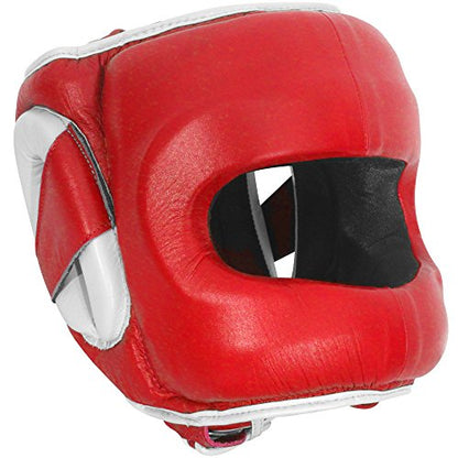 Ringside Deluxe Face Saver Boxing Headgear - color: Red, size: Small-Medium