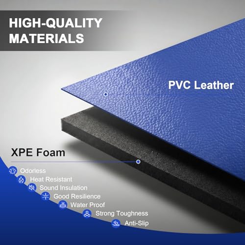 10' x 10' Wrestling Mat (118" x 118" x 1.18") Roll-Up Jiu Jitsu Mat for Home Gym, BJJ, MMA, Grappling, Judo & Martial Arts Training, Durable Non-Slip Folding Exercise Mat - color: Bule