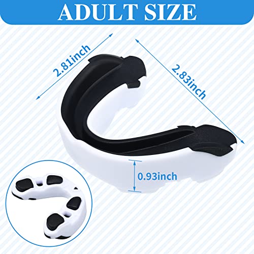 Sport Mouth Guards Gum Teeth Armor Game Guard for Boxing Basketball Football Hockey Karate Basketball Rugby Match - color: Black With White