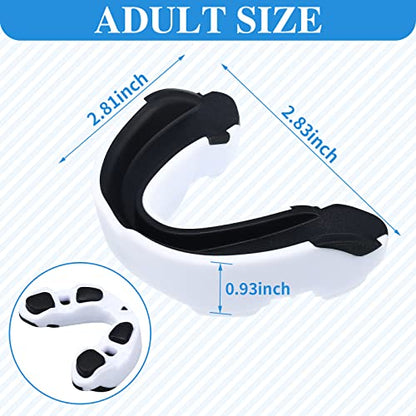Sport Mouth Guards Gum Teeth Armor Game Guard for Boxing Basketball Football Hockey Karate Basketball Rugby Match - color: Black With White