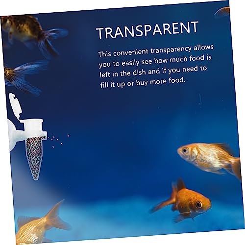 POPETPOP 5PCS Automatic Shrimp Feeder Tube with Suction Cup for Aquarium Mini Shrimp Hatchery Fish Feeding Device Small Fish PET Feeder