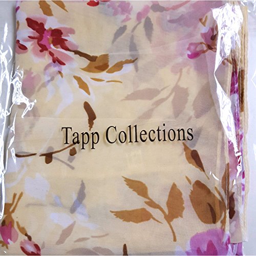 Tapp Collections™ Fashionable Soft Chiffon Scarf - color: Floral / Cream Yellow