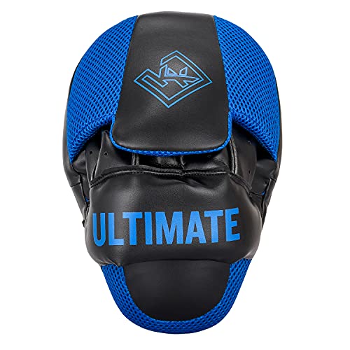 Macro Focused Curved Punching Mitts for Focused Hand Target Bag to Punch & Kickboxing, MMA Muay Thai Home Gym Training Pads for Men and Women - color: Blue