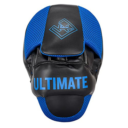 Macro Focused Curved Punching Mitts for Focused Hand Target Bag to Punch & Kickboxing, MMA Muay Thai Home Gym Training Pads for Men and Women - color: Blue