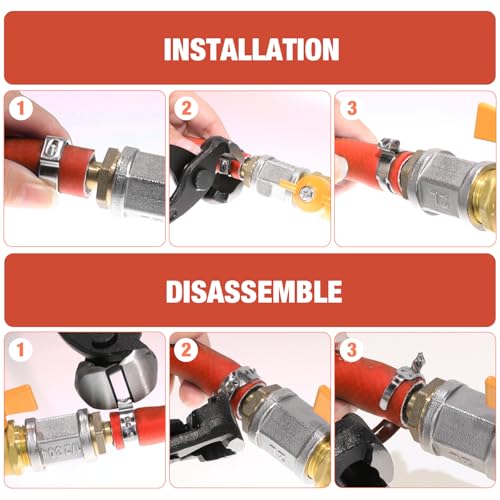 AKIHISA 300pcs 16 Sizes Single Ear Hose Clamps, 5.3-36.1mm Stainless Steel_304 Crimp Hose Clamps Cinch Rings Assortment Kit for Automotive, Pipe, Plumbing - size: 300Pcs (5.3-36.1mm)