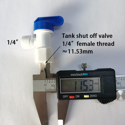 Malida Tank Ball Valve 1/4" FPT by 1/4",3/8" OD Tubing quick connector for RO Water Reverse Osmosis Filter system set of 4