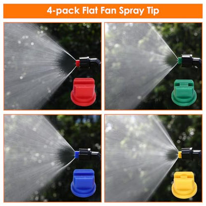 Sprayer Boom Wand with 4 Flow Rate Nozzles -Wide-Coverage Agricultural & Lawn Spray Attachment for Tractors/UTVs
