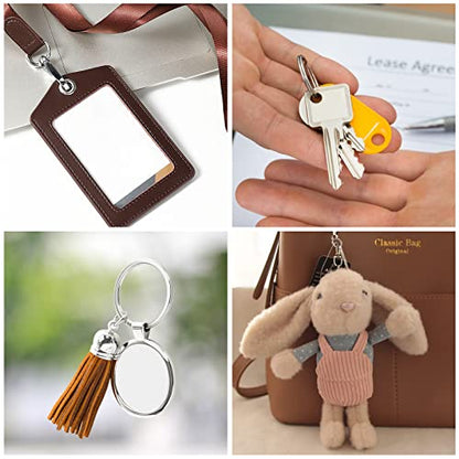 120PCS Premium Swivel Lanyard Snap Hook with Key Rings, Metal Keychain Hooks for Jewelry Making, Crafts (Rose Gold) - color: Rose gold